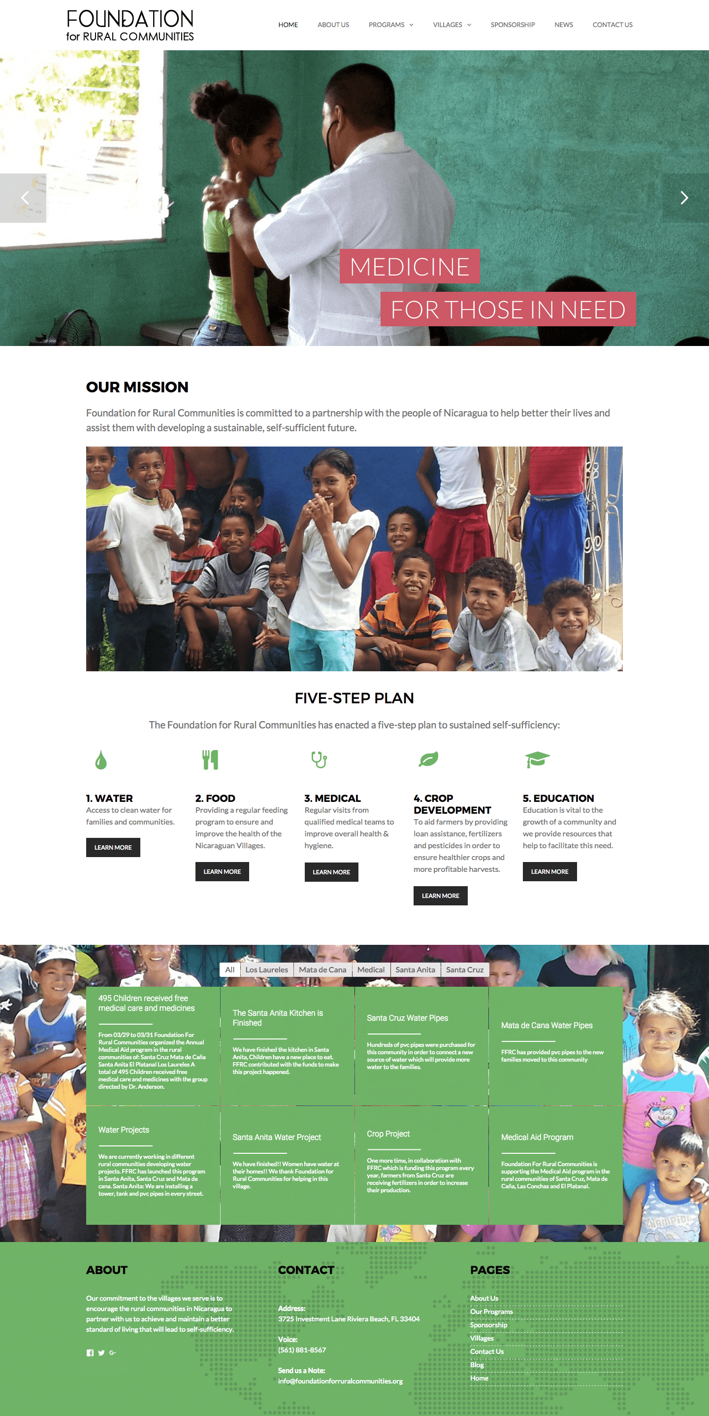 Foundation For Rural Communities desktop design