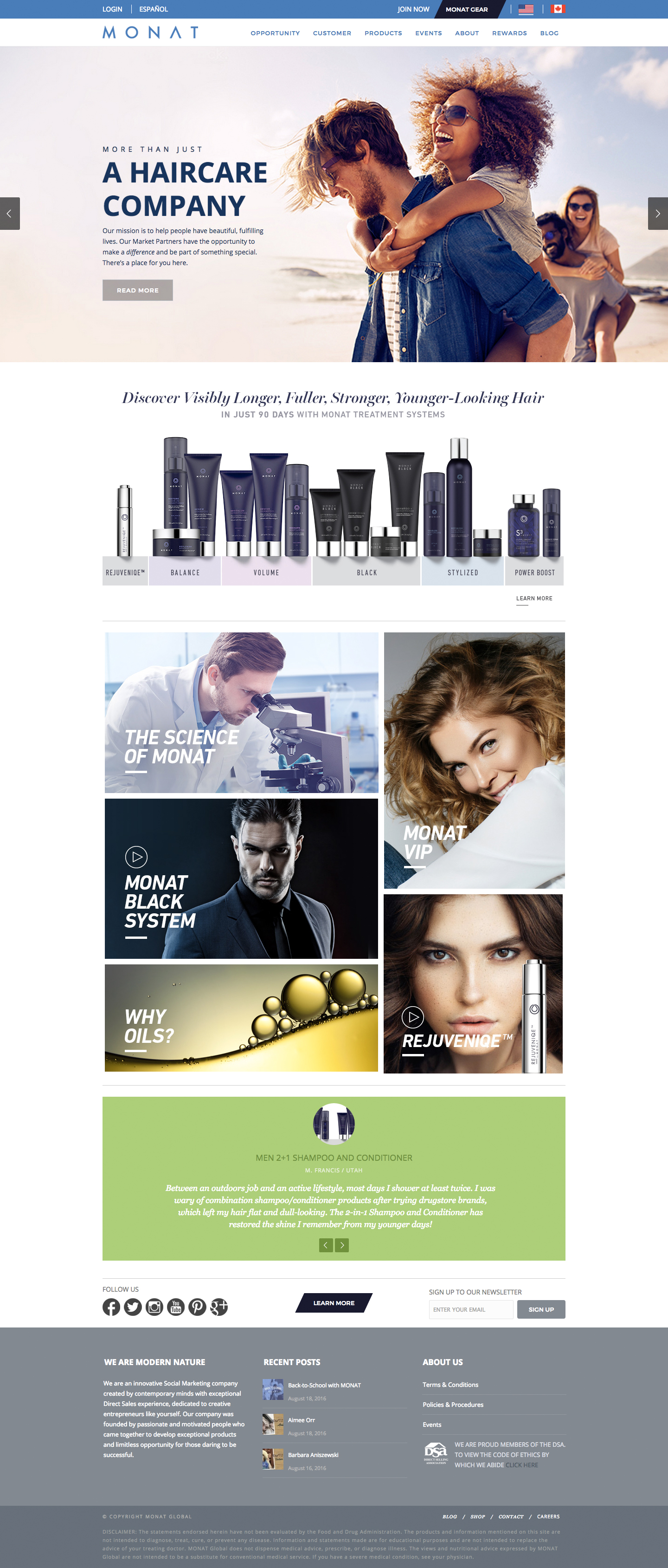Monat Global homepage desktop preview
