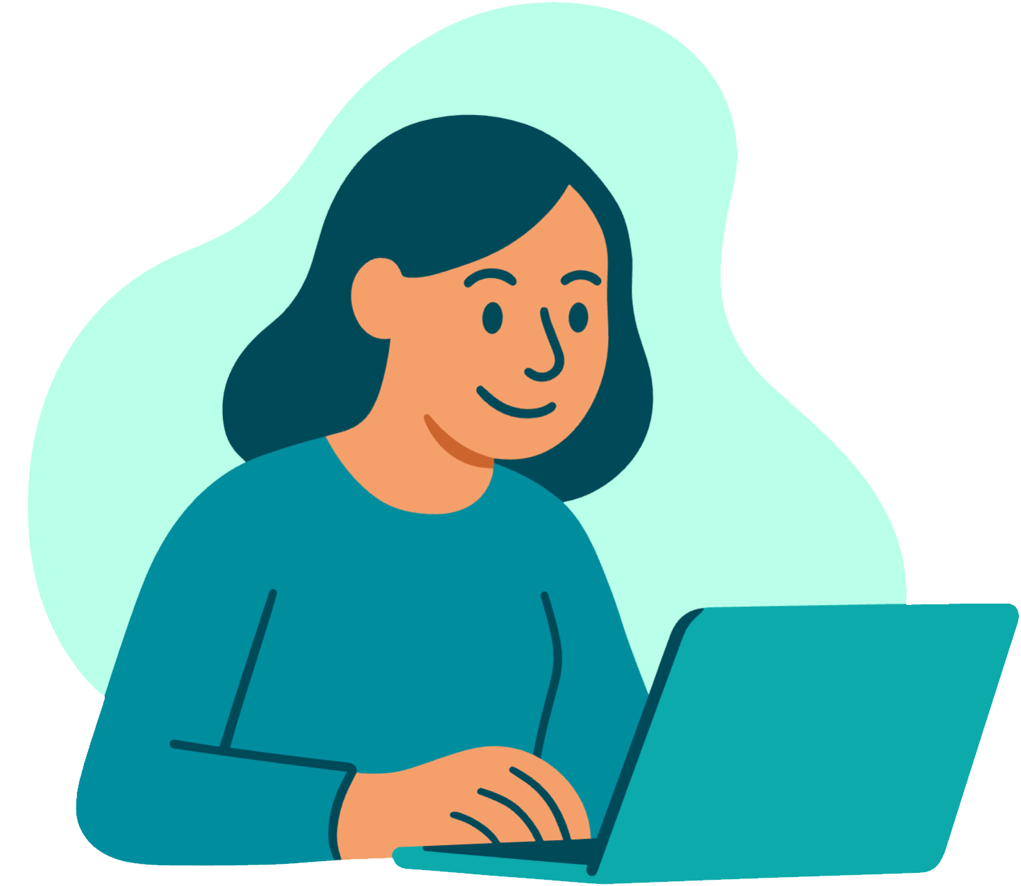 Person working on laptop